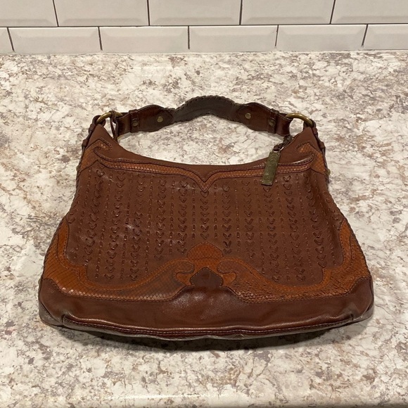 Lockheart Hobo Brown Leather Bag Purse - Picture 2 of 14